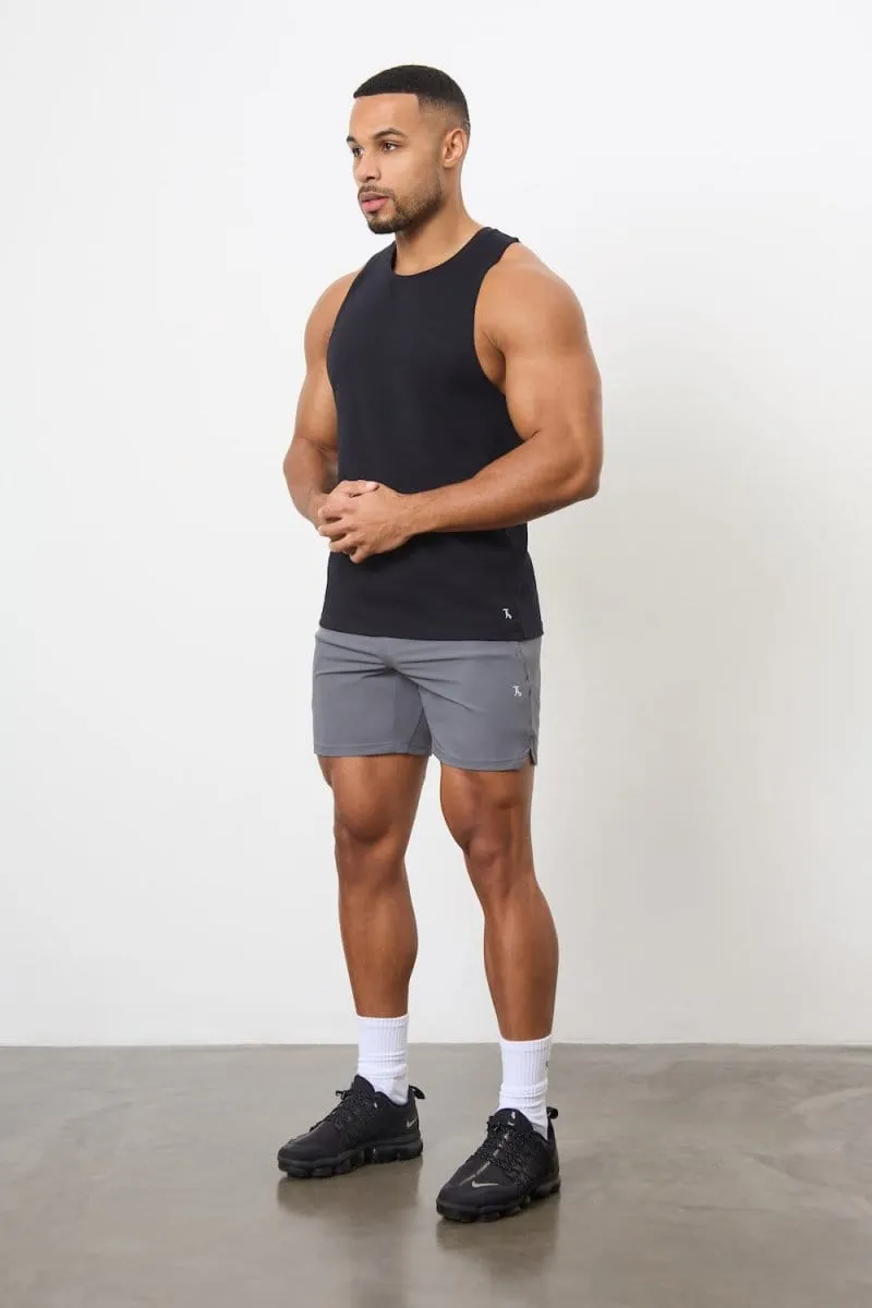 3 Pack Essential Training Tank Top in Black/ Khaki/ Charcoal