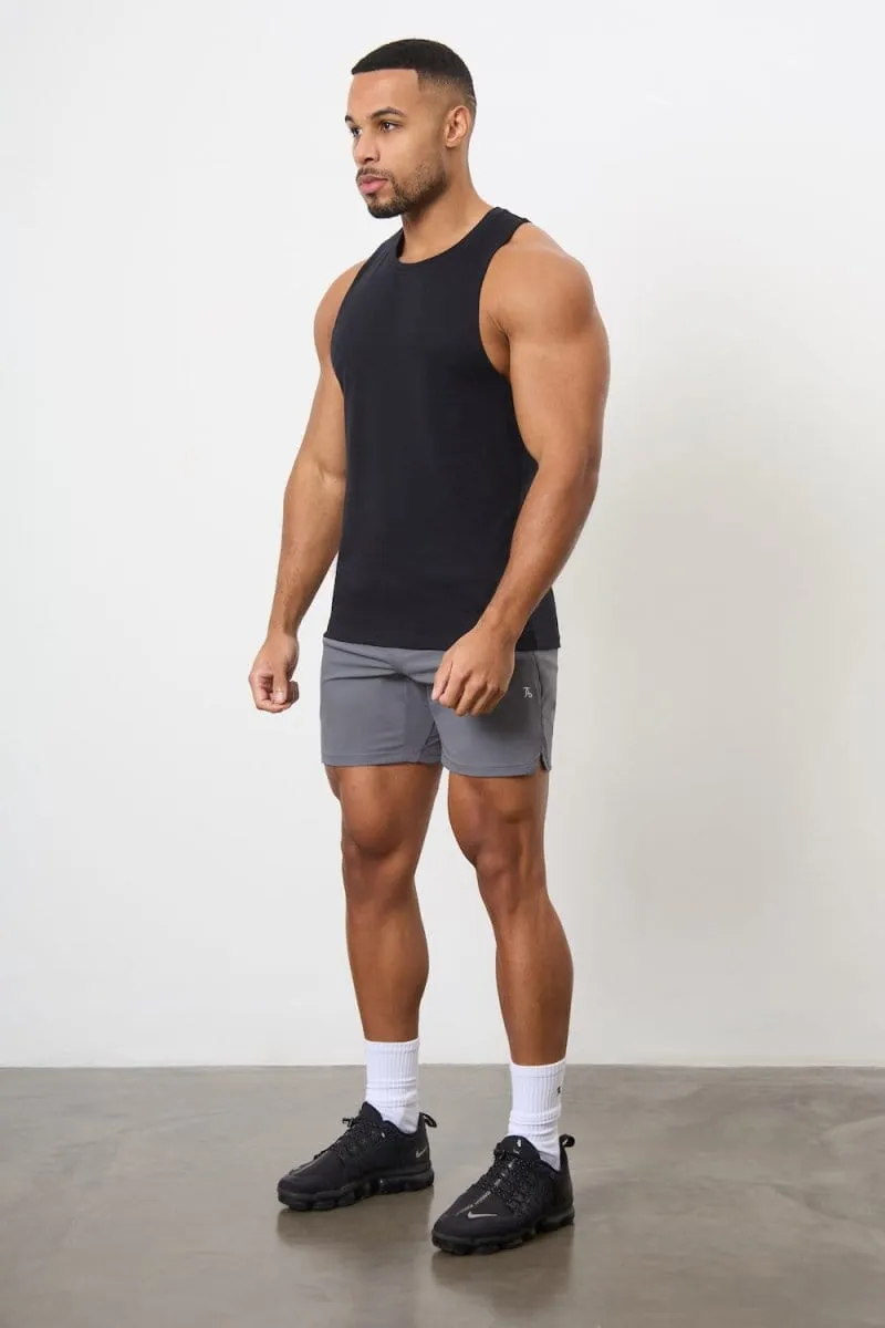 3 Pack Essential Training Tank Top in Black/ Khaki/ Charcoal