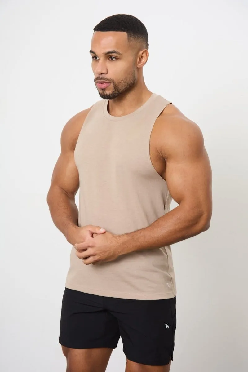 5 Pack Essential Training Tank Top in Mid Grey/ Sand/ Rose/ Wood Rose/ White