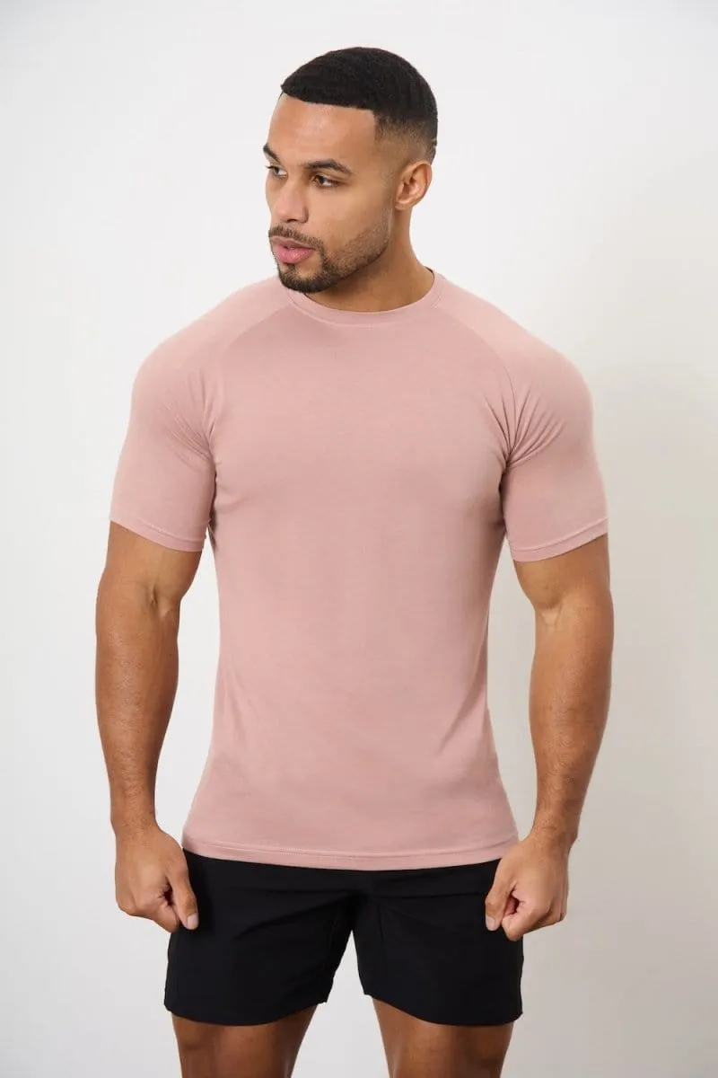 5 Pack Essential Training Top in Mid Grey/ Sand/ Rose/ Wood Rose/ White