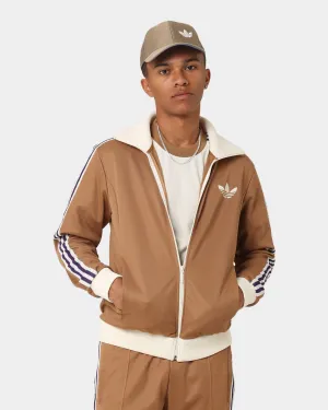 Adidas Adicolor Poly TT Jacket Brown Desert