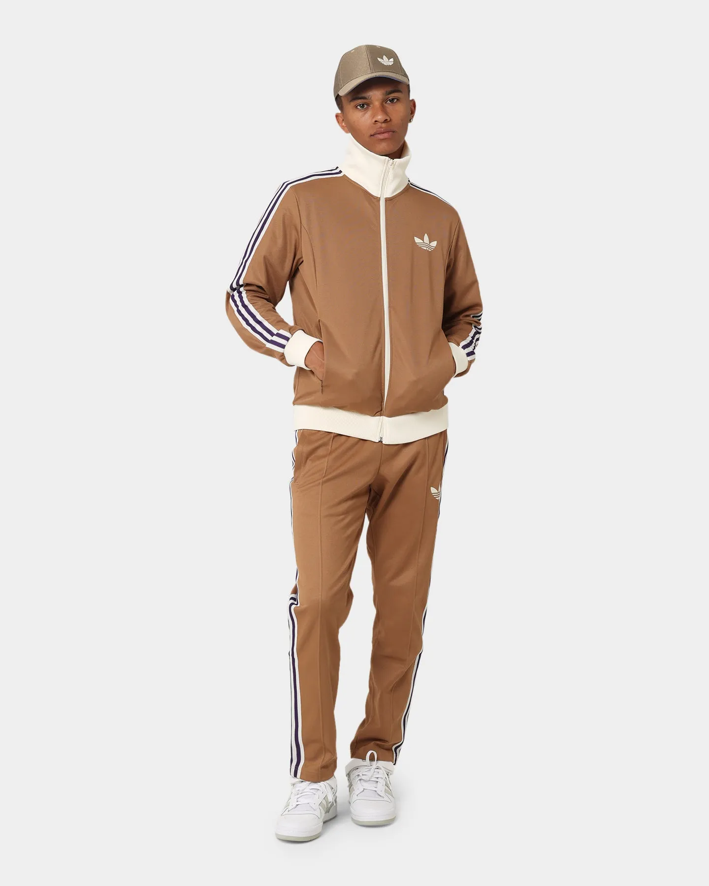 Adidas Adicolor Poly TT Jacket Brown Desert