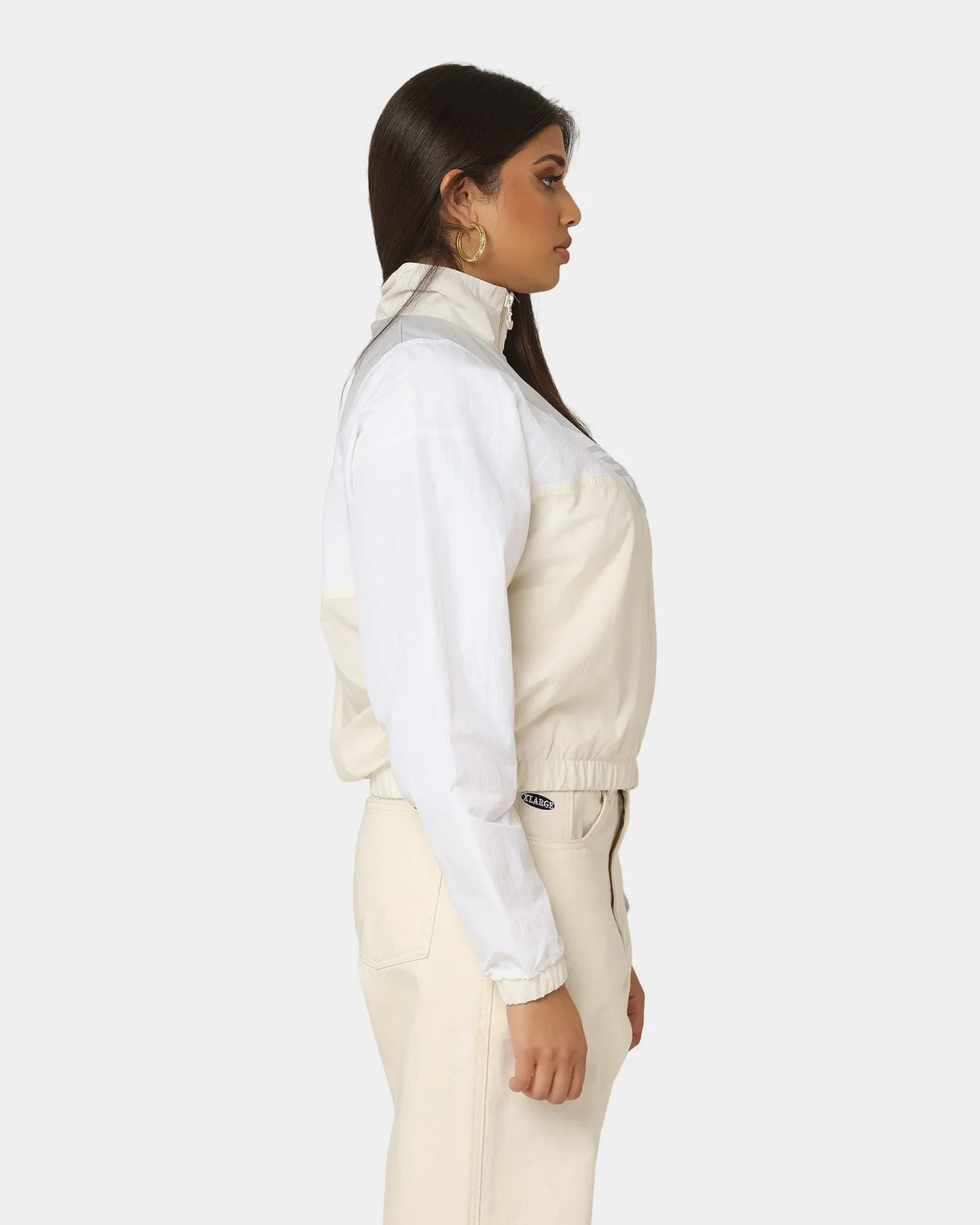 Adidas Women's Adicolor Split Trefoil Track Windbreaker Wonder White
