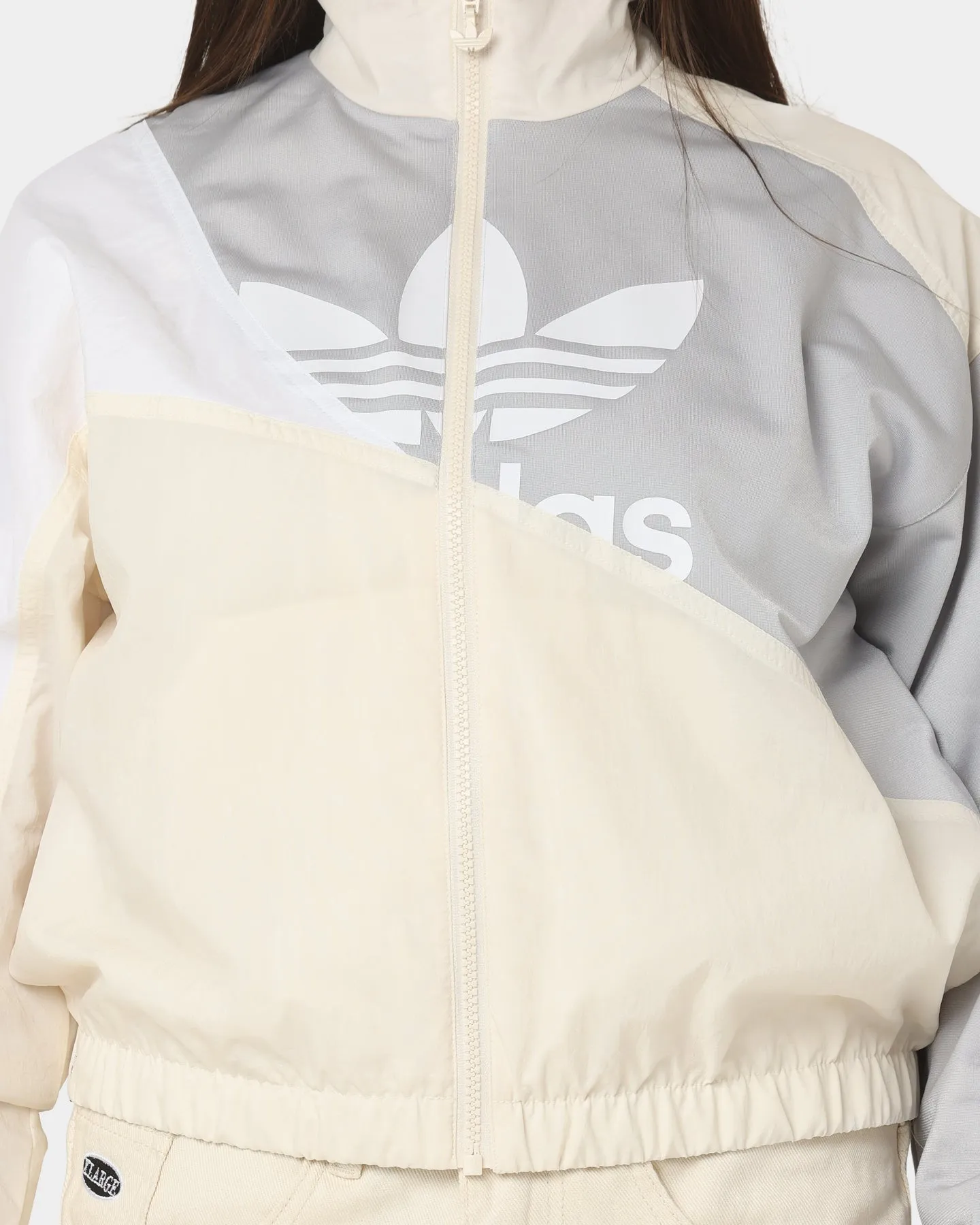 Adidas Women's Adicolor Split Trefoil Track Windbreaker Wonder White