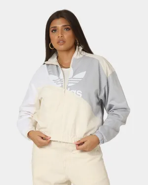 Adidas Women's Adicolor Split Trefoil Track Windbreaker Wonder White