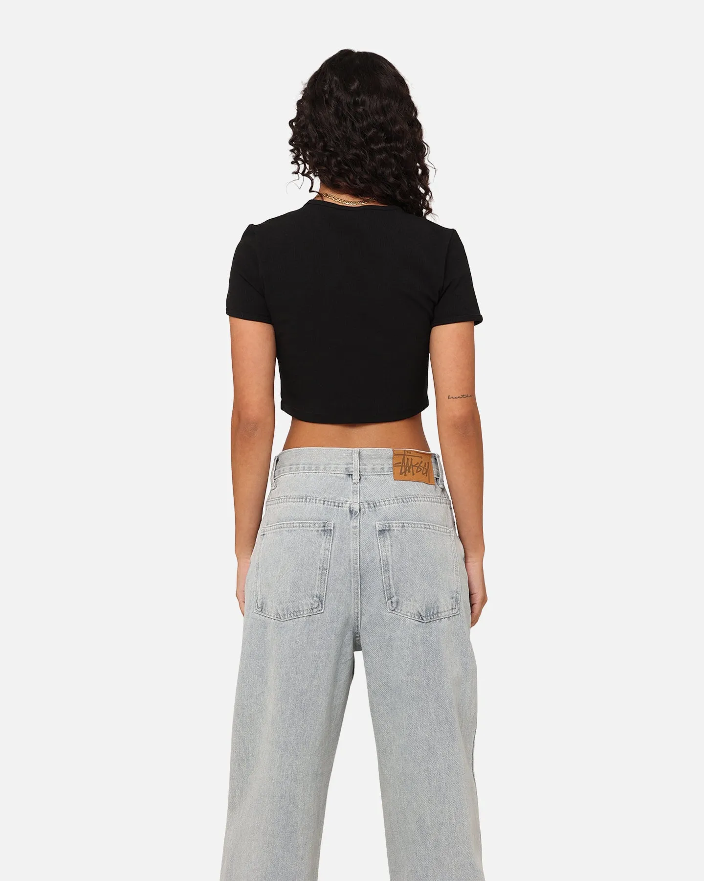 Adidas Women's Essentials Rib Baby T-Shirt Black