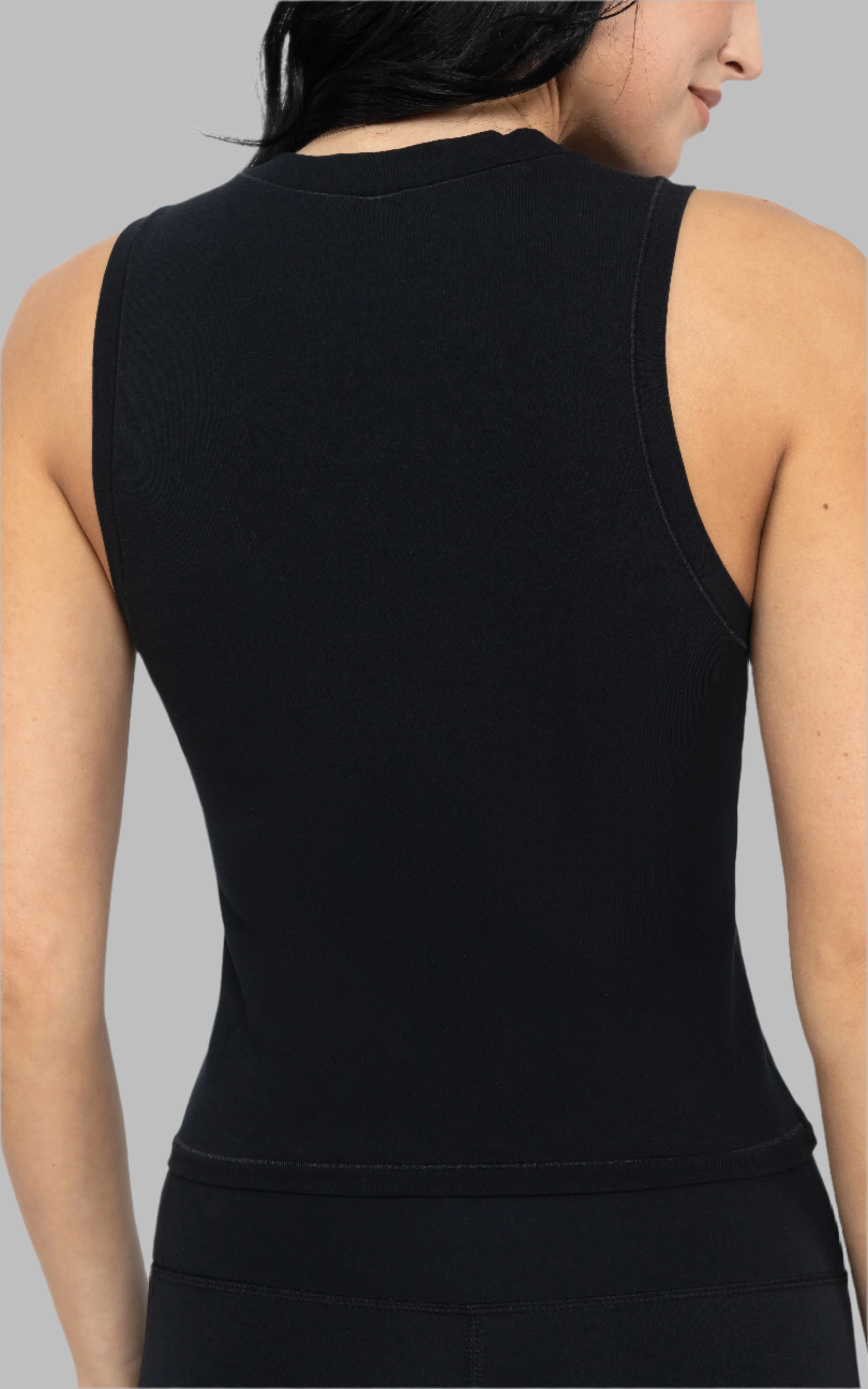 Airlite Cotton Mock Neck Tank