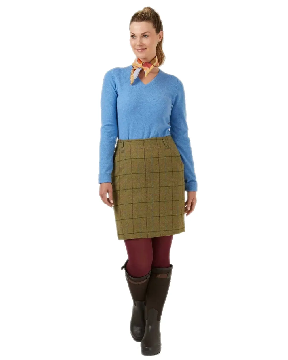 Alan Paine Combrook Tweed Skirt Clearance