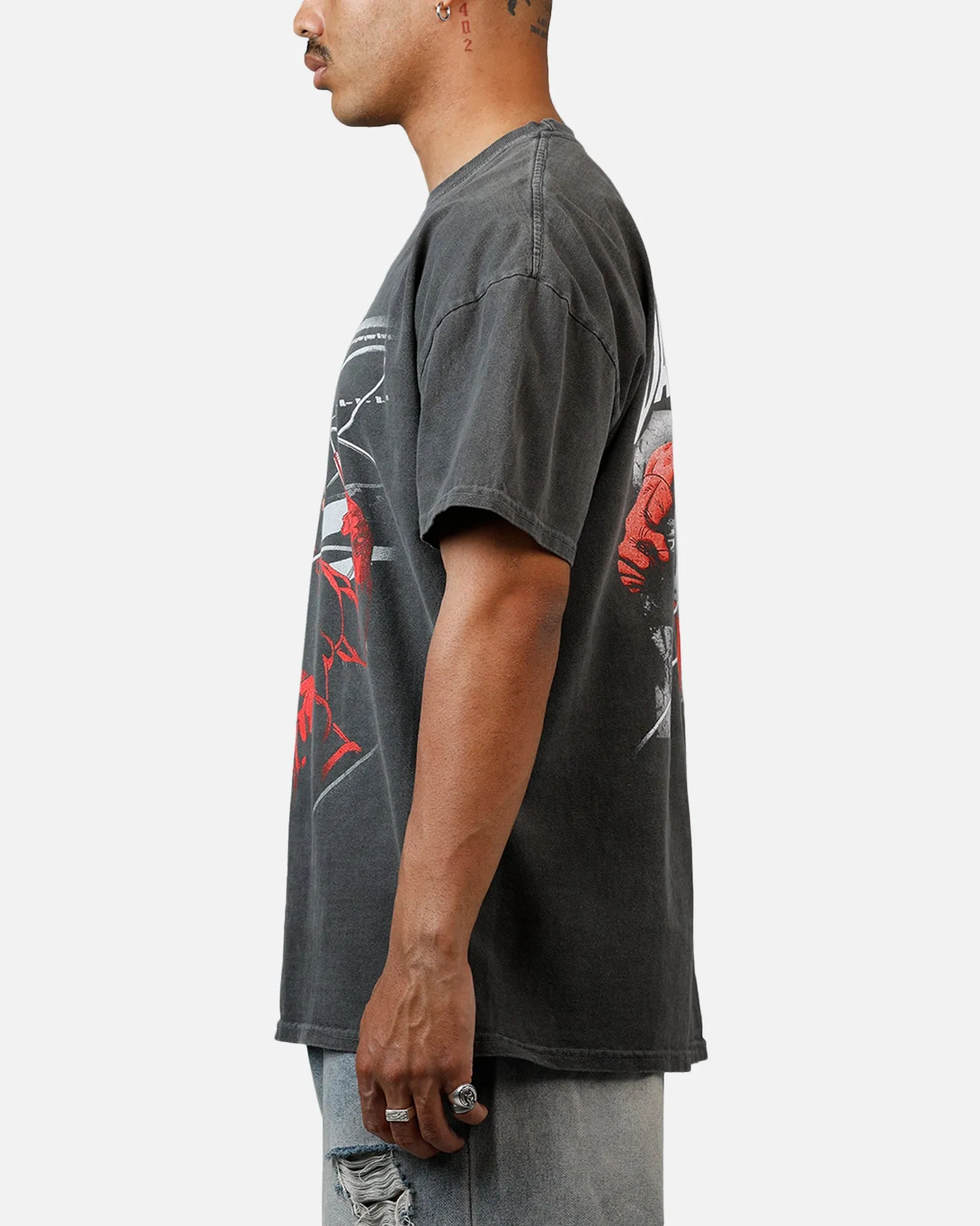 American Thrift Marvel Daredevil Poster Heavyweight T-Shirt Black Wash