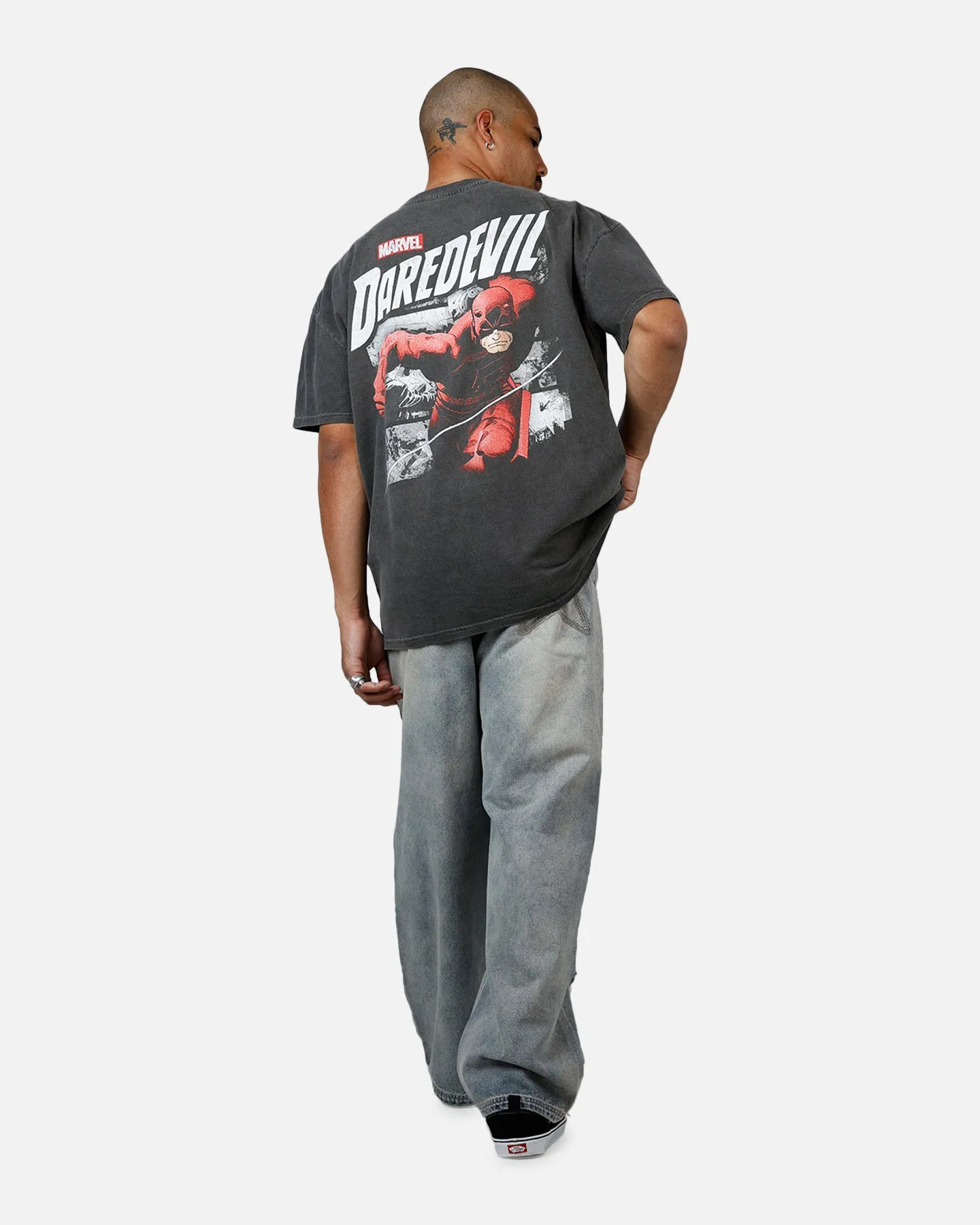 American Thrift Marvel Daredevil Poster Heavyweight T-Shirt Black Wash