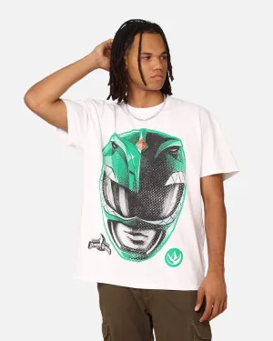American Thrift X Power Rangers Green Ranger Big Head Heavyweight T-Shirt White