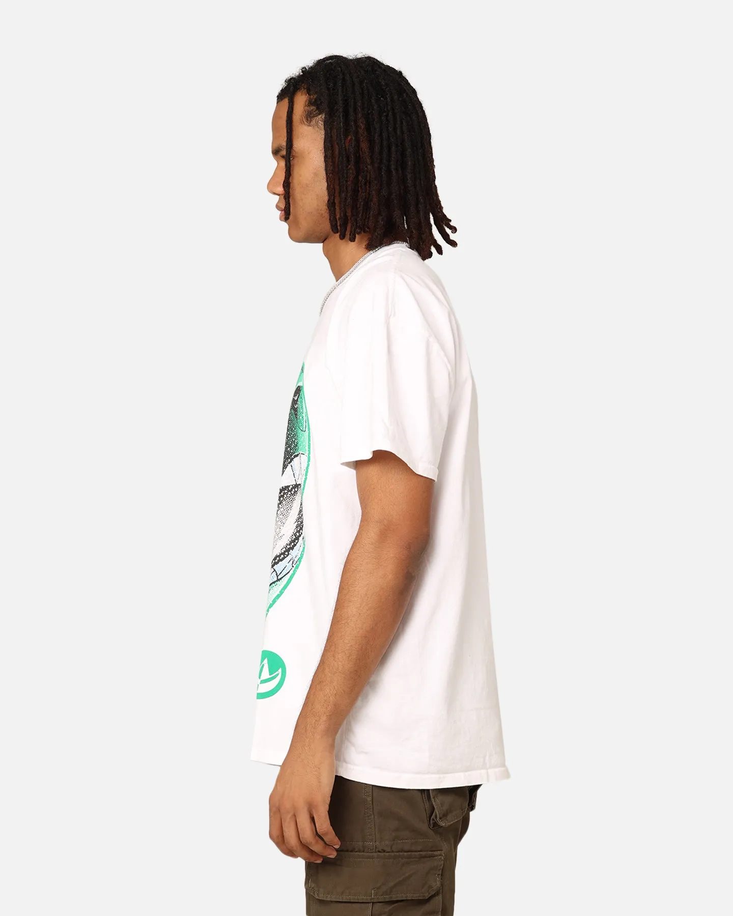 American Thrift X Power Rangers Green Ranger Big Head Heavyweight T-Shirt White