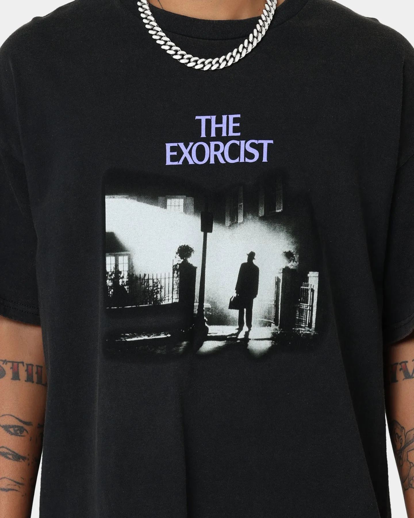 American Thrift X The Exorcist The Exorcist Poster Vintage T-Shirt Black Wash