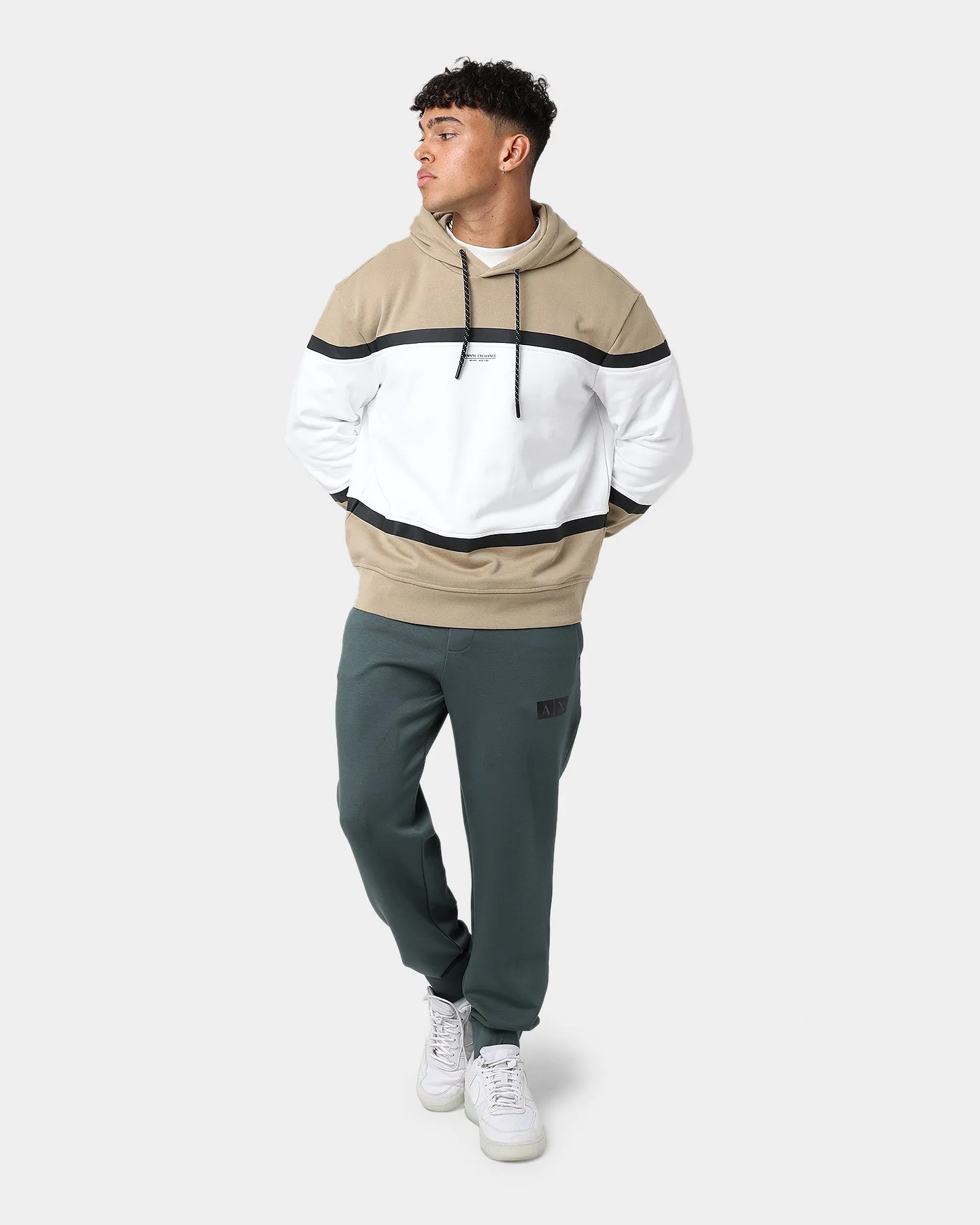 Armani Exchange Felpa Hoodie Tree House/Off White