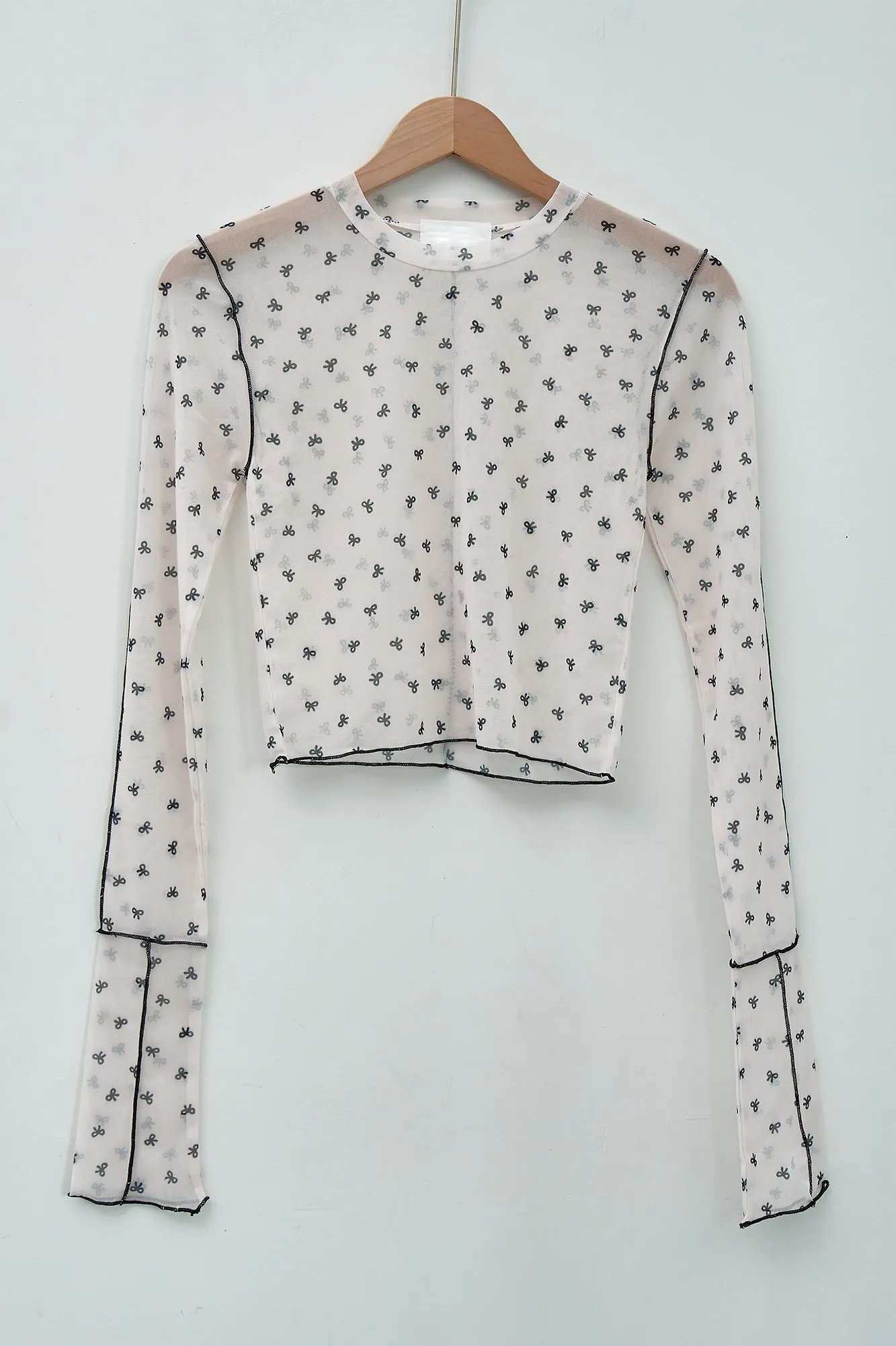 Avani Bow Printed Mesh Top
