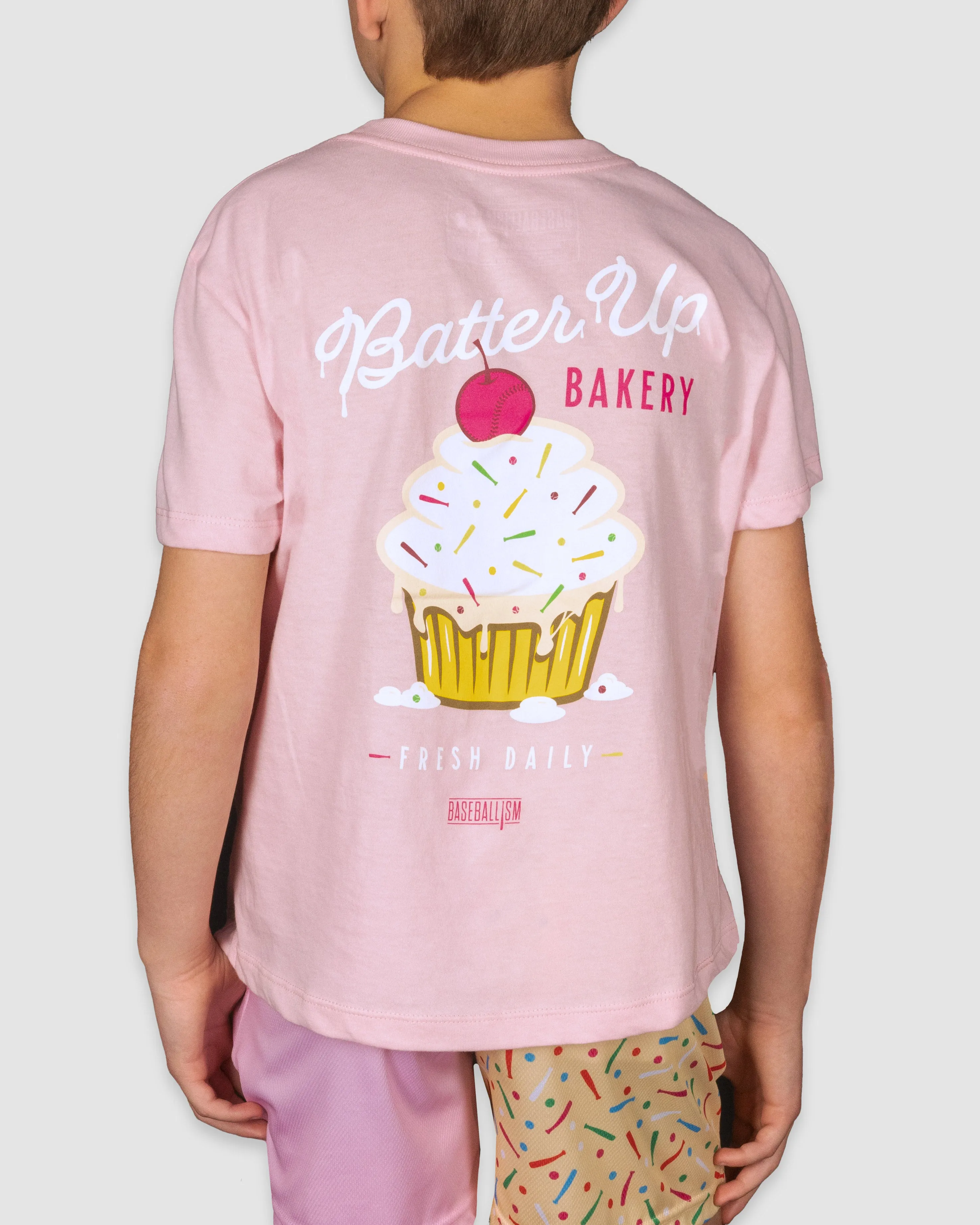 Batter Up Bakery Confetti Cupcake Youth T-Shirt