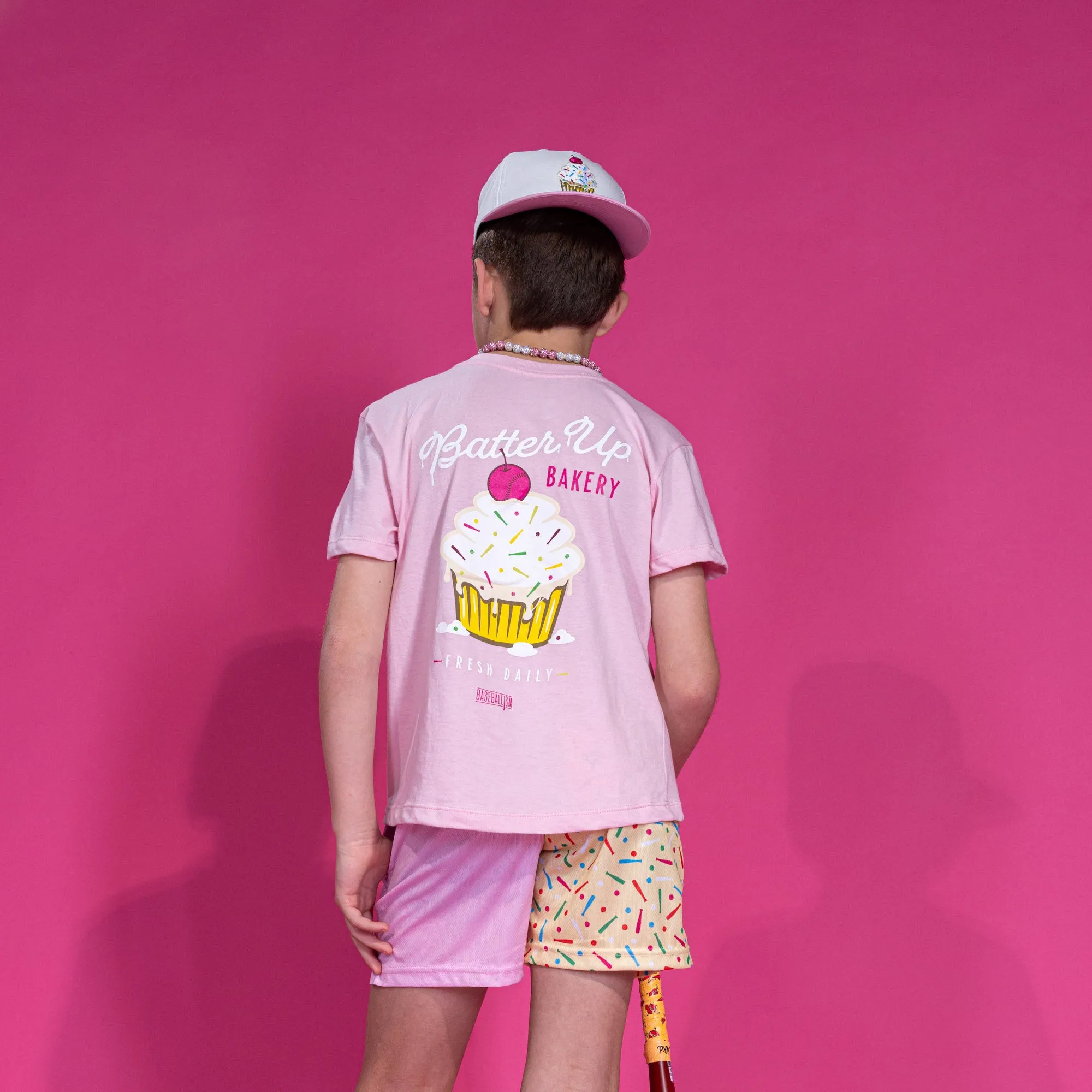 Batter Up Bakery Confetti Cupcake Youth T-Shirt