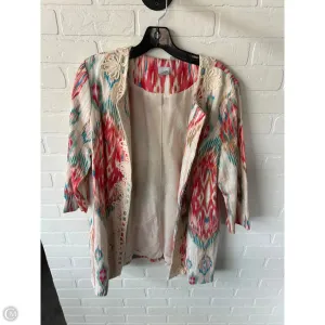 Blazer By Chicos In Pink & Tan, Size: L