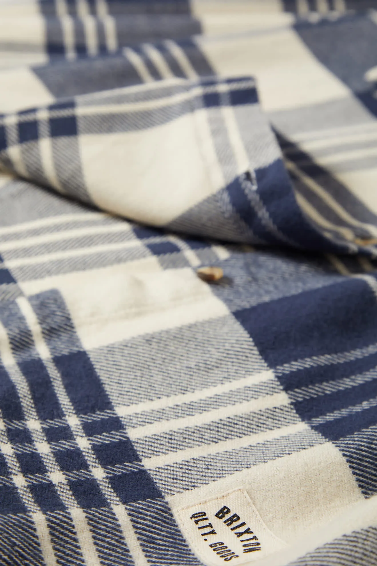 Bowery Women's Classic L/S Flannel - Azure Blue/Whitecap Plaid