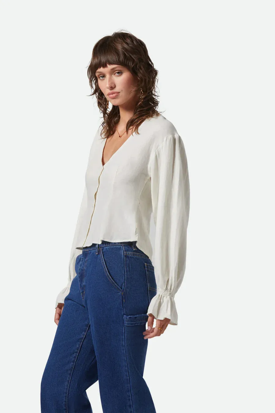 BRIXTON - BLOUSE MEADOW - BLANC CASSÉ - PÉ25