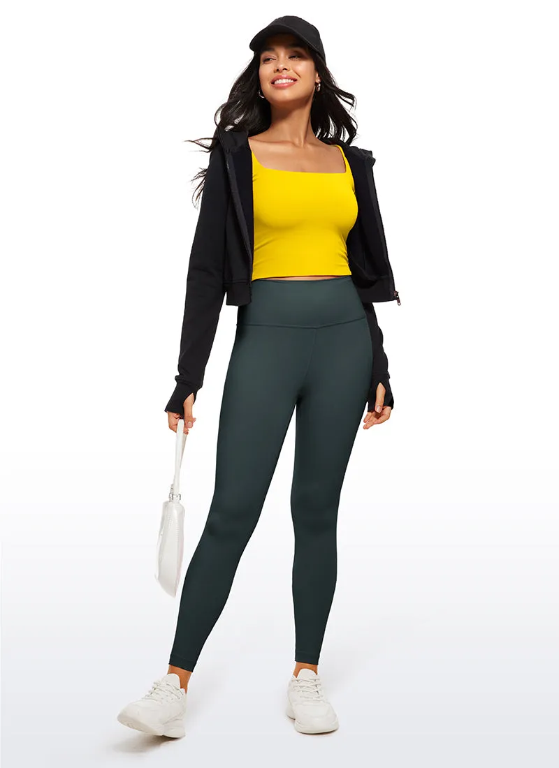 Butterluxe Double Lined Cropped Long Sleeves Square Neck