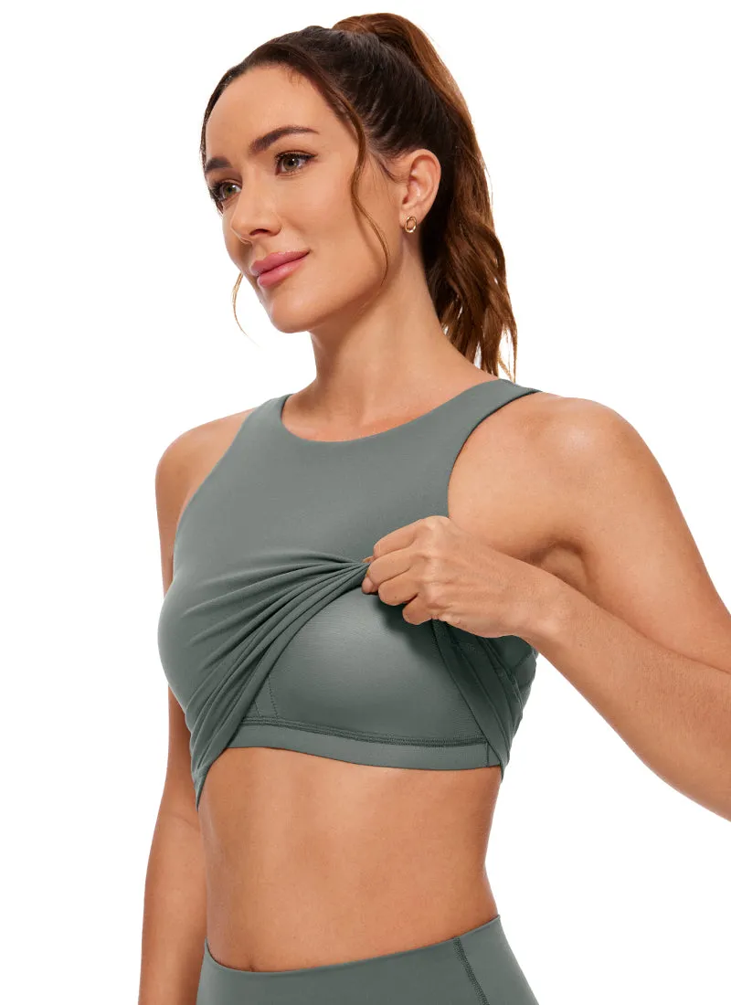 Butterluxe High Neck Built in Bra Tanks U Back