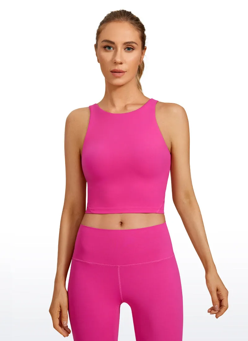 Butterluxe High Neck Built in Bra Tanks U Back