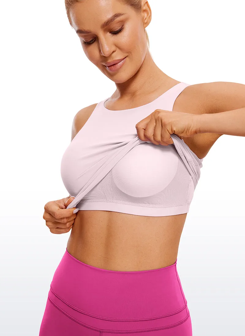 Butterluxe High Neck Built in Bra Tanks U Back