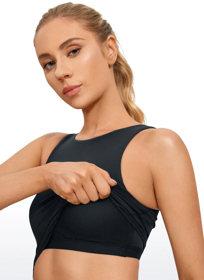 Butterluxe High Neck Built in Bra Tanks U Back
