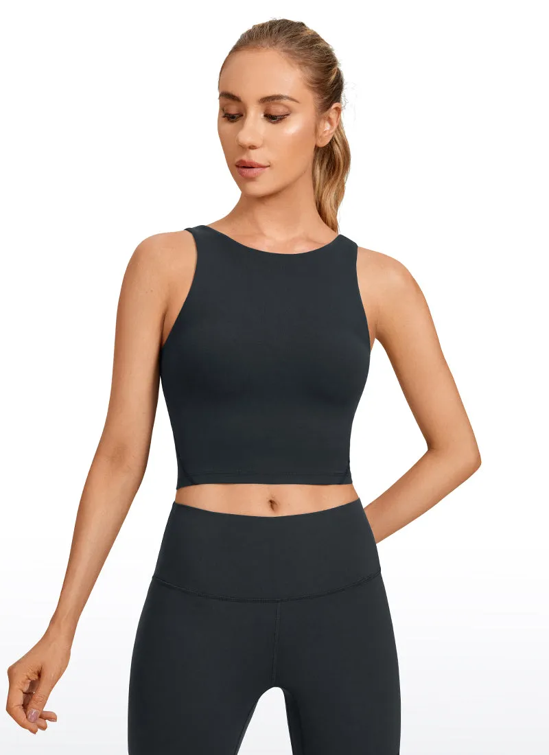 Butterluxe High Neck Built in Bra Tanks U Back