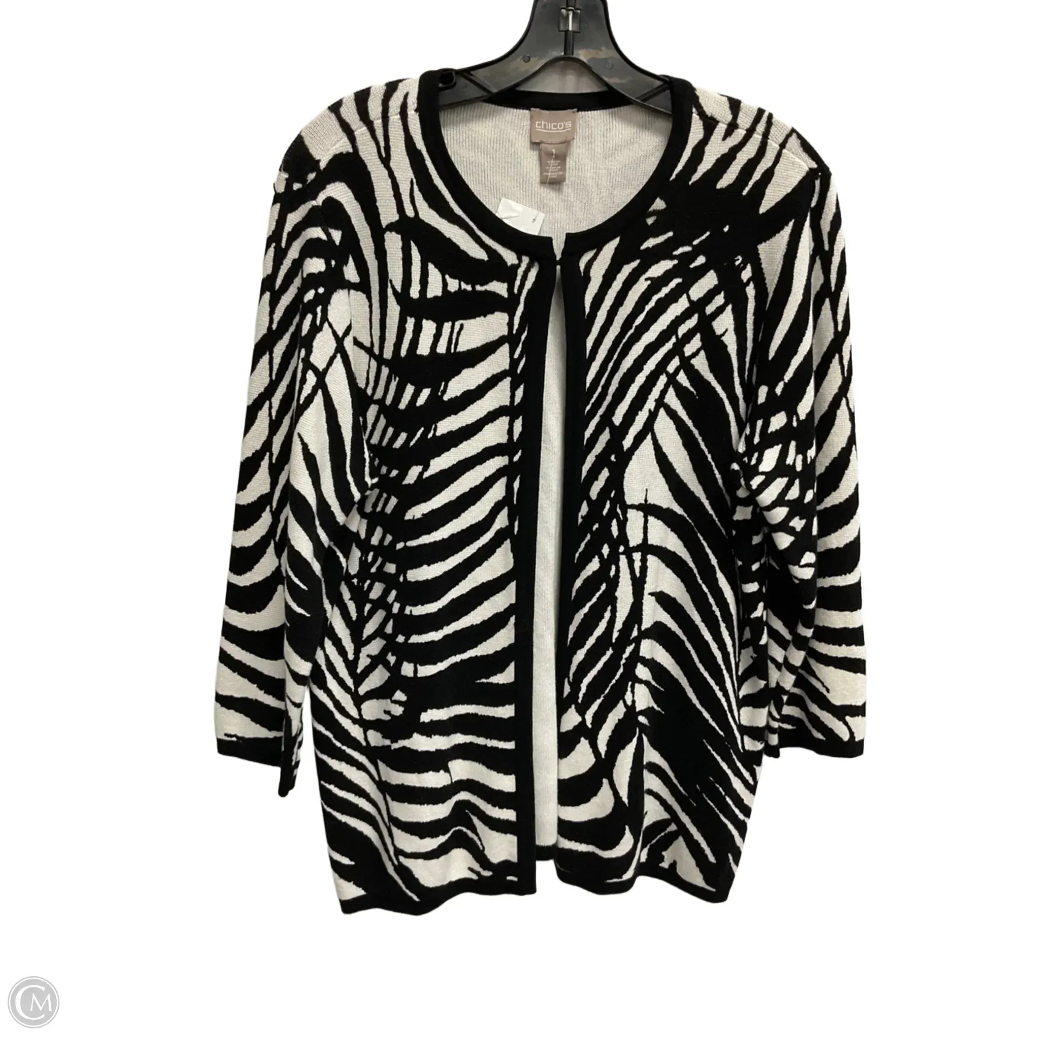 Cardigan By Chicos In Animal Print, Size: M