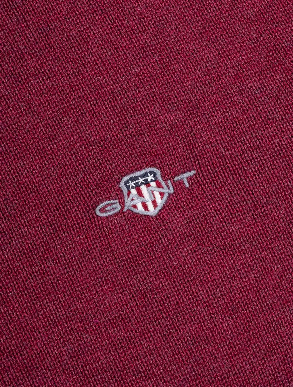 Casual Cotton Zip Cardigan Plumped Red