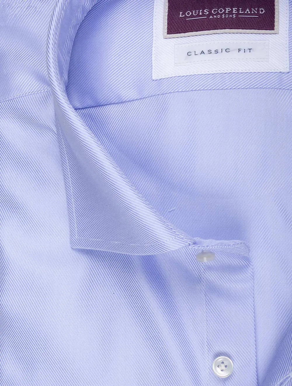 Classic Fit Single Cuff Twill Shirt Blue