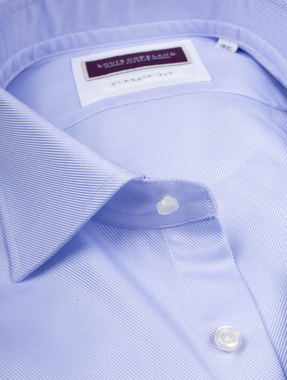 Classic Fit Single Cuff Twill Shirt Blue