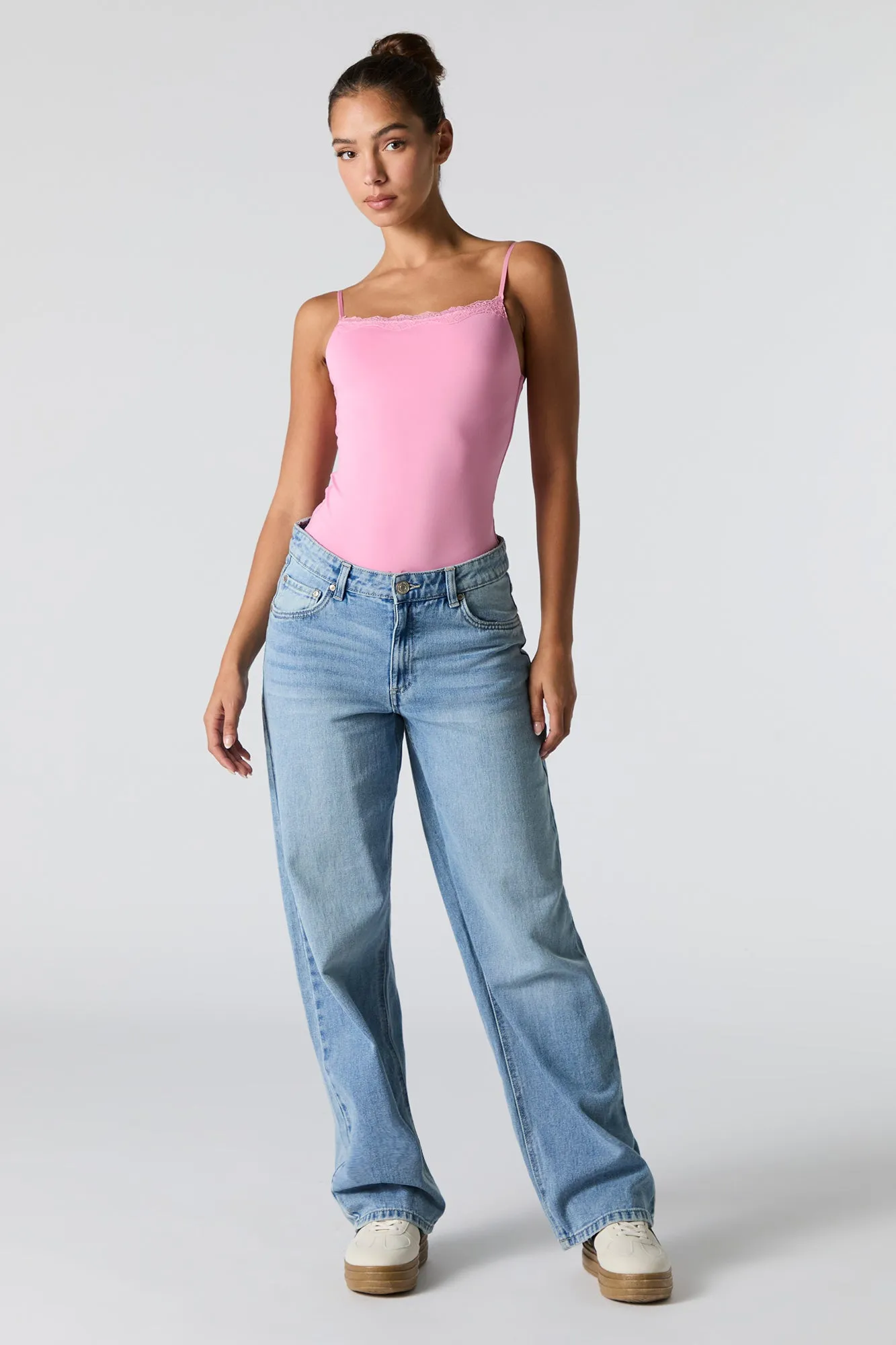 Contour Lace Trim Cami Bodysuit