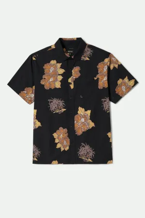 CRU Print Relaxed S/S Shirt - Washed Black/Charcoal Floral