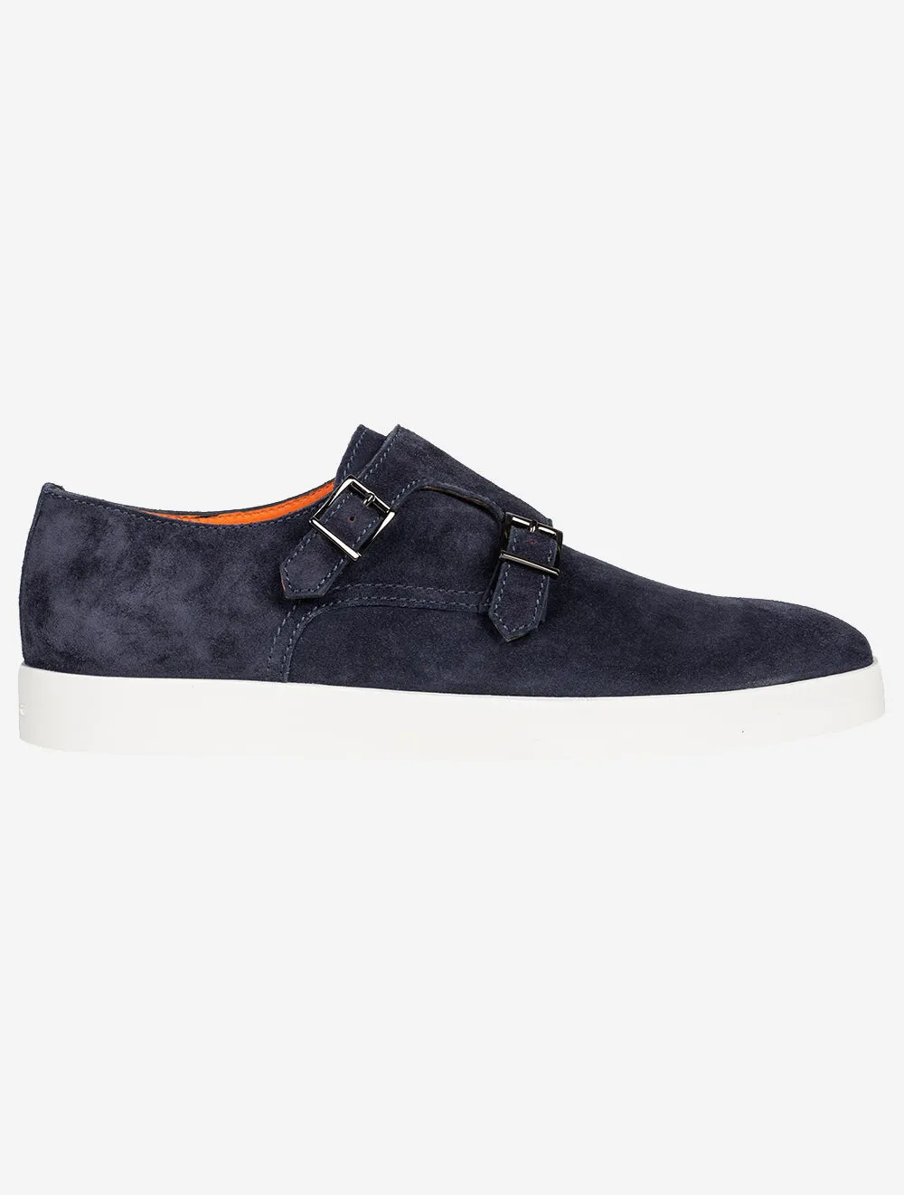 Double Monk Suede Shoe Blue