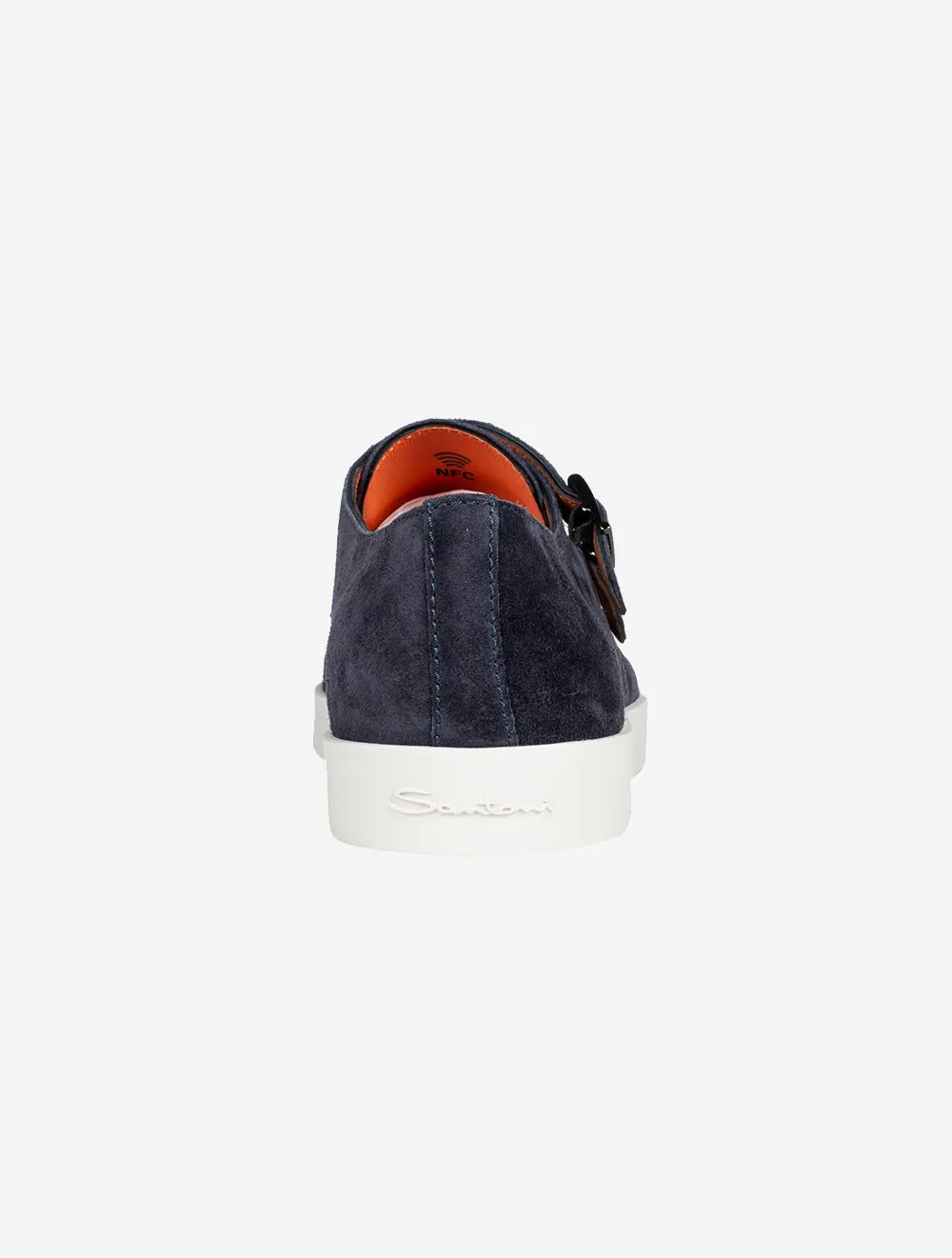 Double Monk Suede Shoe Blue