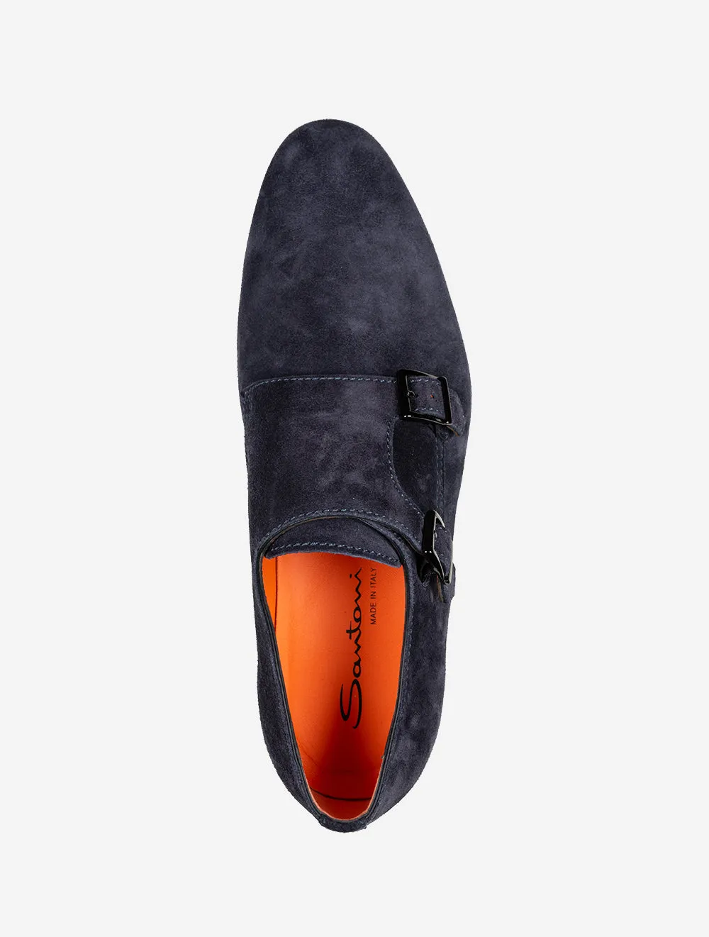 Double Monk Suede Shoe Blue