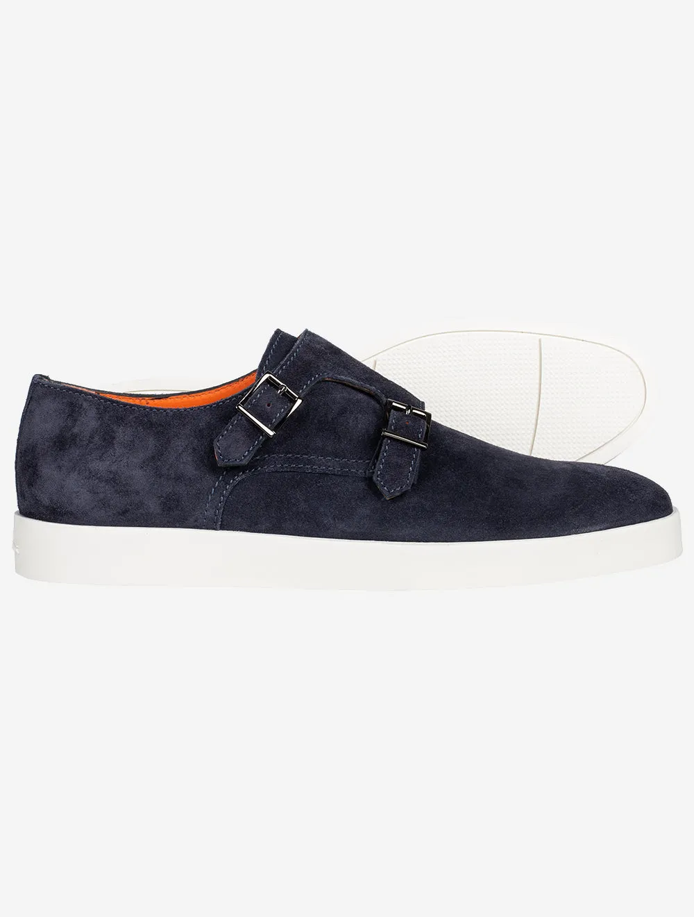 Double Monk Suede Shoe Blue