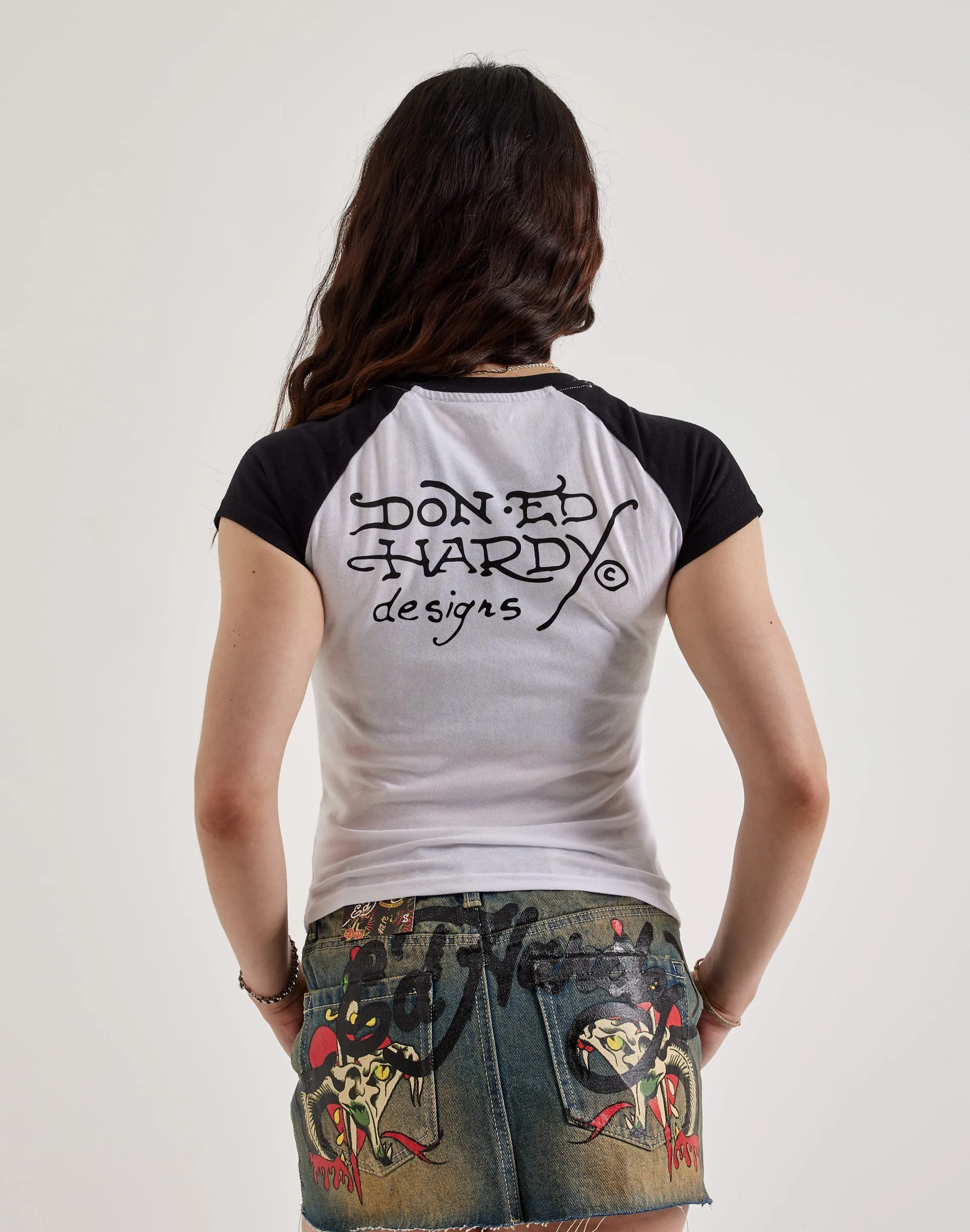 Ed Hardy Heart Wings Raglan Tee