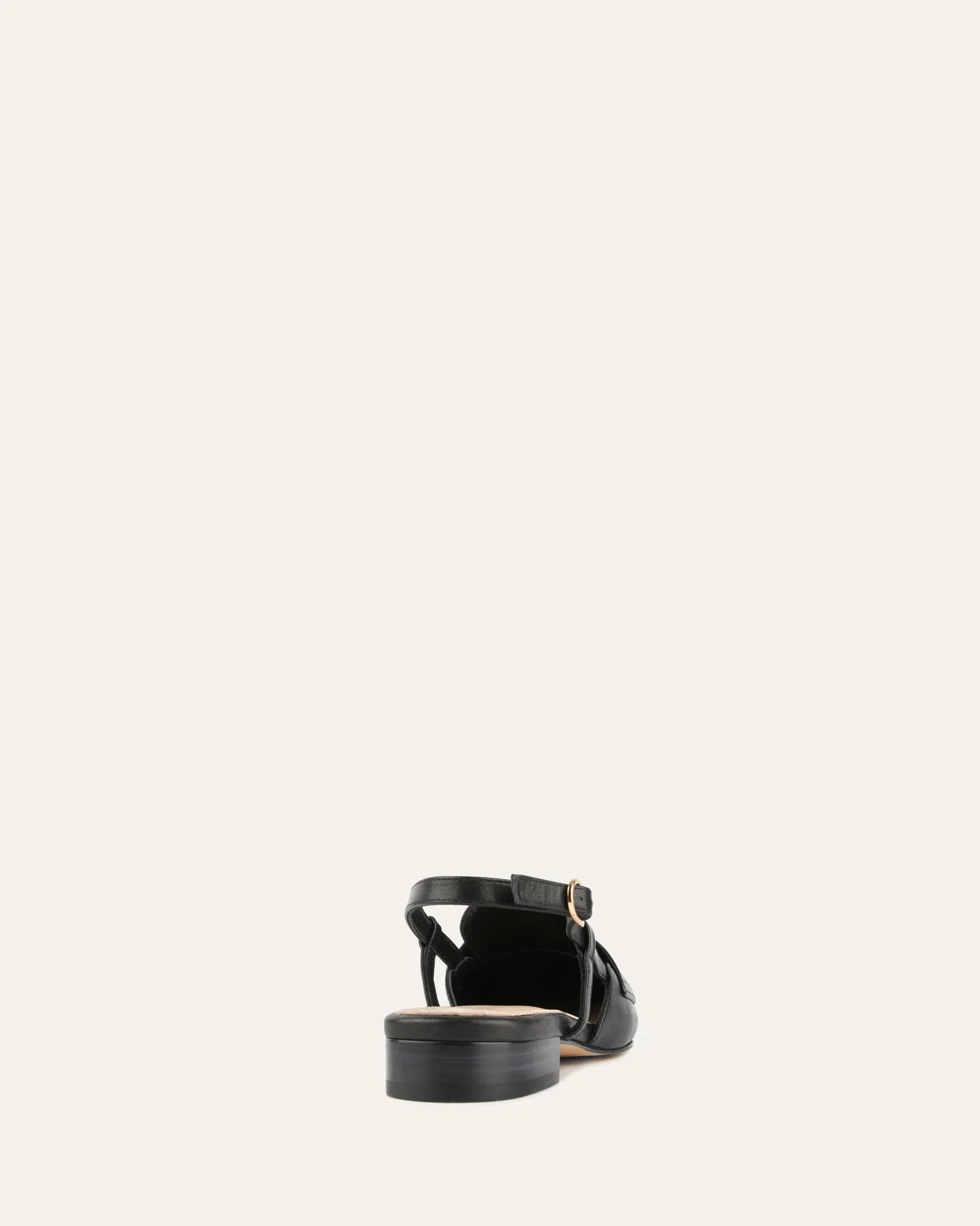 ELOISE DRESS FLATS BLACK LEATHER