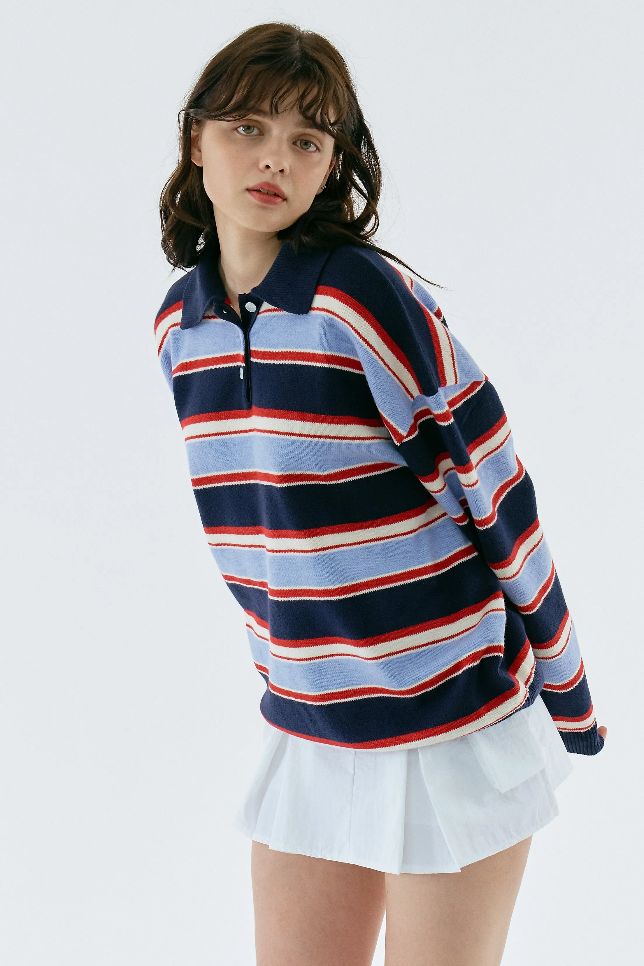 Flynn Stripe Collar Sweater