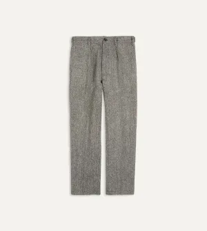 Grey Harris Tweed One Pleat Games Trousers