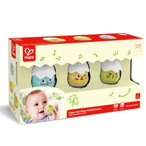 Hape Happy Hatchlings Wobble Rattles – 3pc, Emotive Eggs Edition