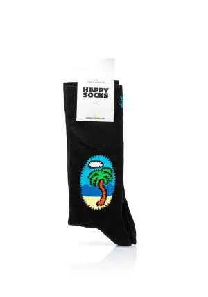 Happy Socks Palm Socks, Black Multi