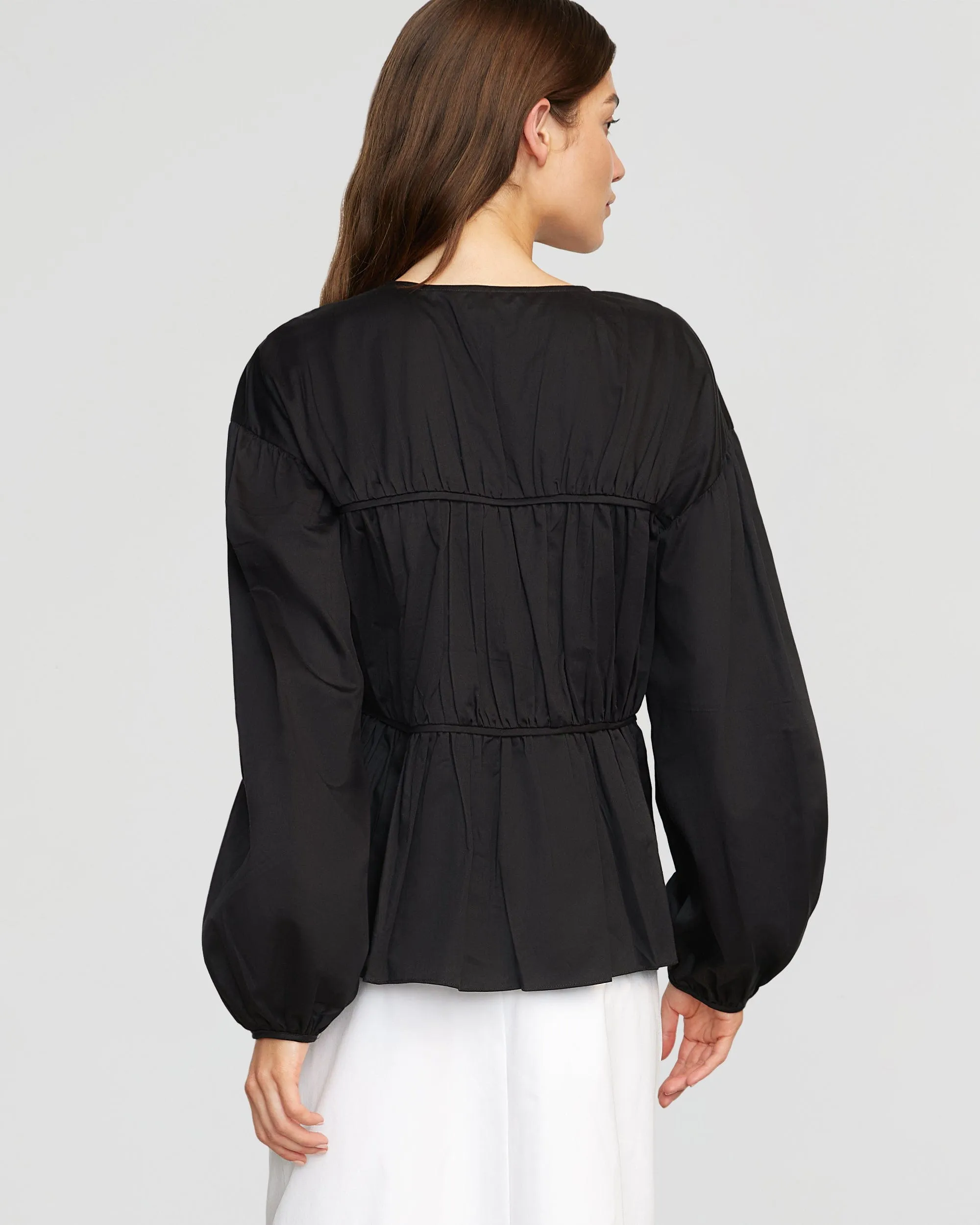 Hira Tie-Front Organic Cotton Blouse