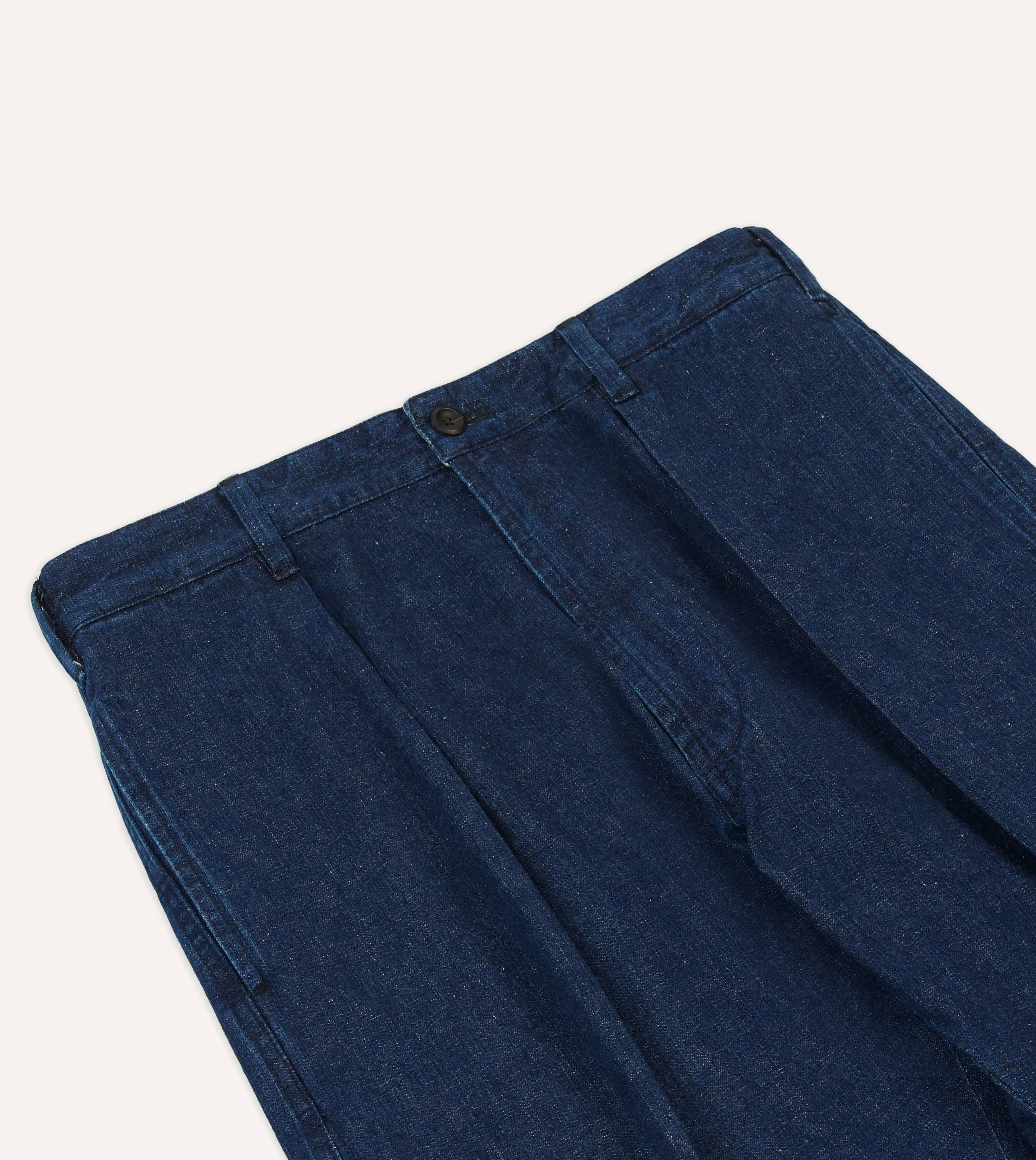 Indigo Cotton-Linen Games Trousers