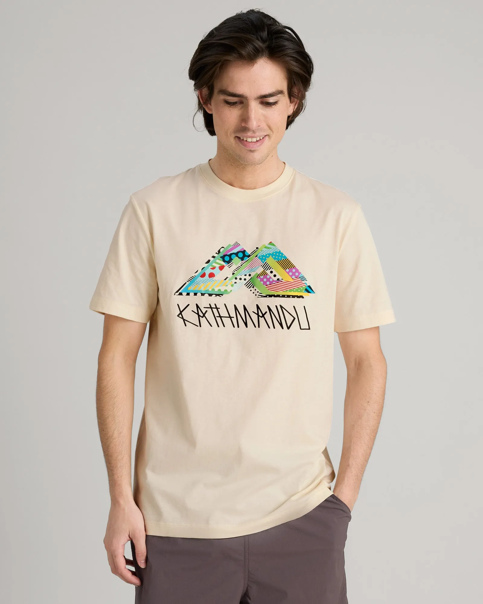 Jason Woodside Kathmandu Logo Men's T-shirt - Natural