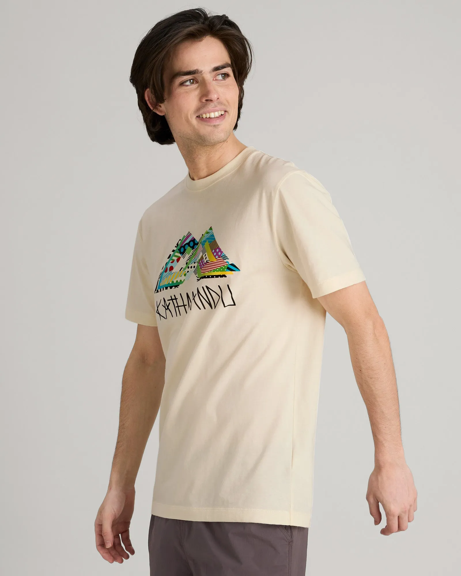 Jason Woodside Kathmandu Logo Men's T-shirt - Natural